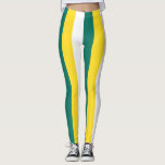 Macau National Flag Colours Vertical Striped Leggings<br><div class="desc">Macau National Flag Colours Vertical Striped Leggings in the colours of the Macau flag with a busy multi-lined asymmetrical striped vertical pattern printed all over the leggings. Size of the stripes is easily adjustable to your taste through the "Edit Design" option. Macau leggings are the great companion for the morning...</div>