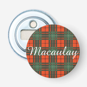Macaulay clan Plaid Scottish tartan Bottle Opener