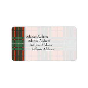 Macaulay clan Plaid Scottish tartan Label