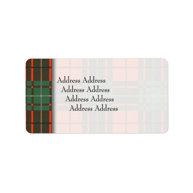 Macaulay clan Plaid Scottish tartan Label (Front)