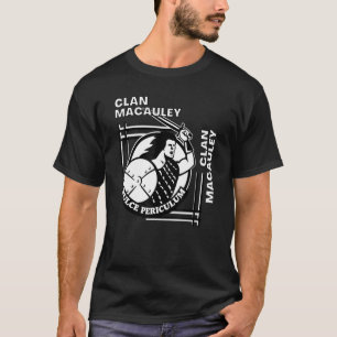 Macauley Clan Gaelic Motto Swordsman T-Shirt