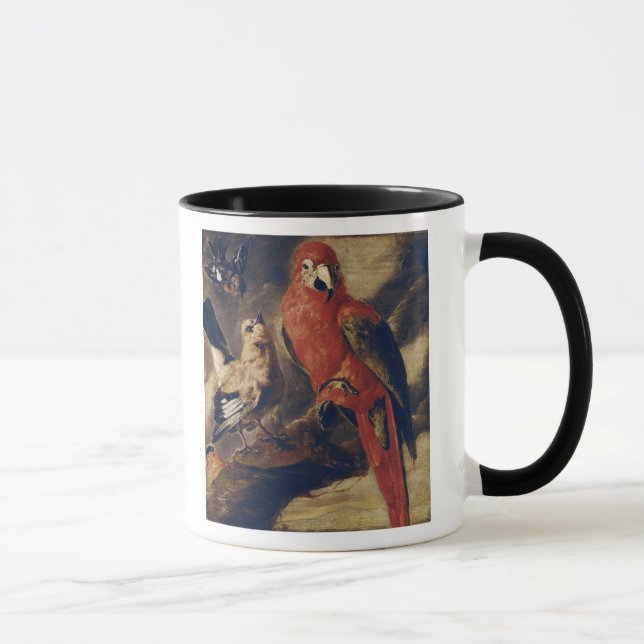 Macaw and Bullfinch Mug (Right)