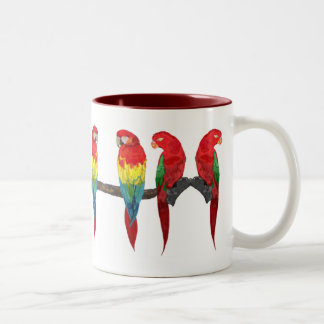 Macaw and Lory Drinkware Two-Tone Coffee Mug