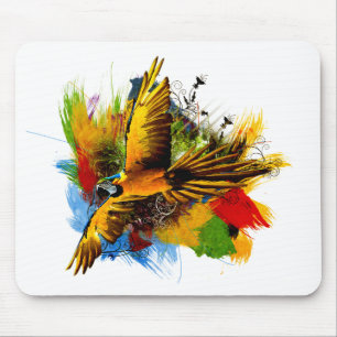 Macaw bird mousepad