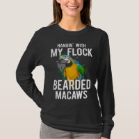 Macaw Bird Parrot Hangin  with My Flock Bearded Ma