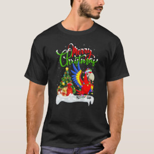 Macaw Bird  Xmas Decorations Santa Macaw Christmas T-Shirt