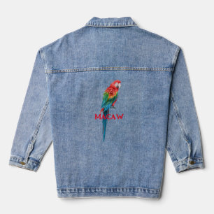 Macaw Design Denim Jacket