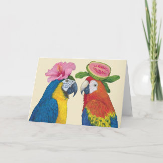 Macaw greeting card