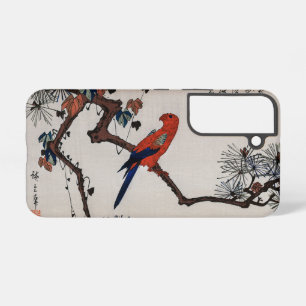 Macaw on Pine Branch, Hiroshige Samsung Galaxy Case