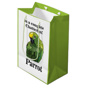 Macaw Parrot Bird Chatterbox Funny Birthday Medium Gift Bag