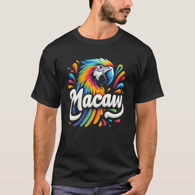 Macaw Parrot Bird  T-Shirt (Front)