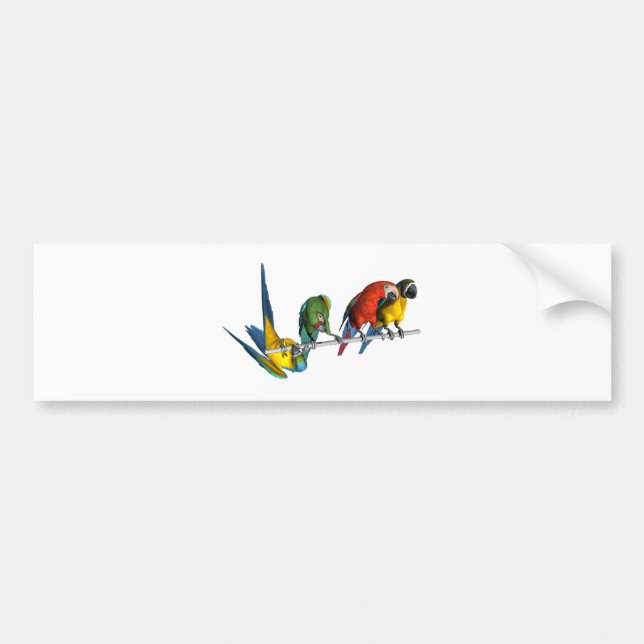 Macaw Parrot Bumper Sticker (Front)