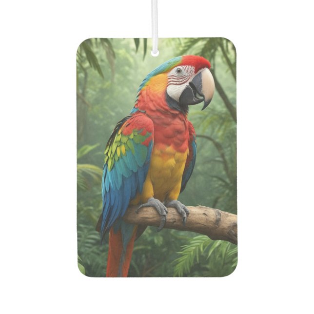 Macaw Parrot Car Air Freshener (Front)