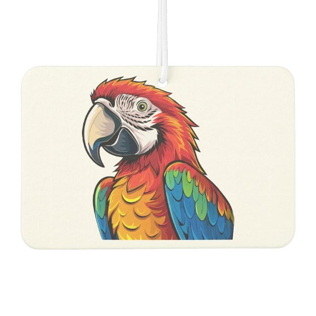 Macaw parrot car air freshener (Front)