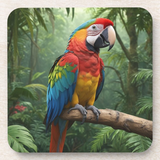 Macaw Parrot Coaster (Front)