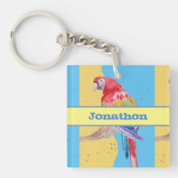 Macaw Parrot Colourful Boys Childs Birthday Blue