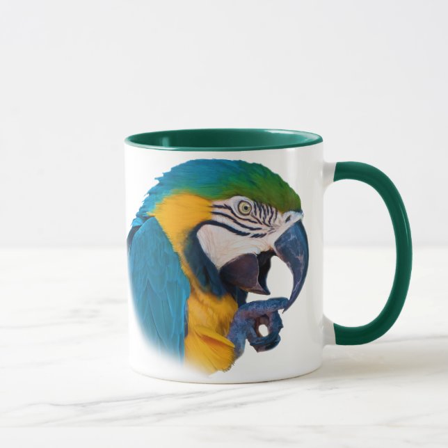 Macaw Parrot, Customisable Mug (Right)