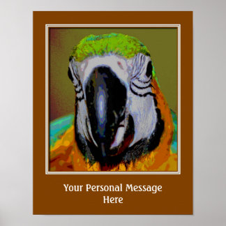 Macaw Parrot Face Create Your Own Quote Poster