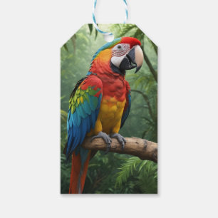 Macaw Parrot in the Jungle Gift Tags