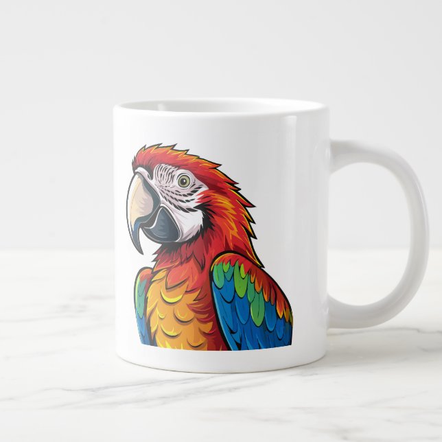 Macaw parrot large coffee mug (Right)