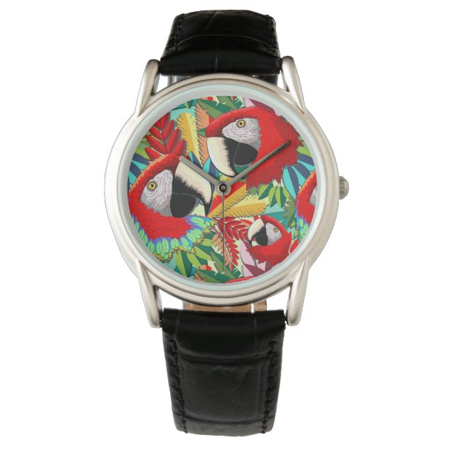 Macaw Parrot Paper Craft Watch (Front)