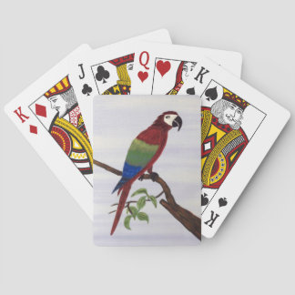 Macaw Parrot Playing Cards