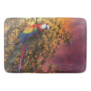 MACAW PARROT RAIN FOREST OUTPOST BATH MAT