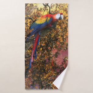 MACAW PARROT RAIN FOREST OUTPOST BATH TOWEL