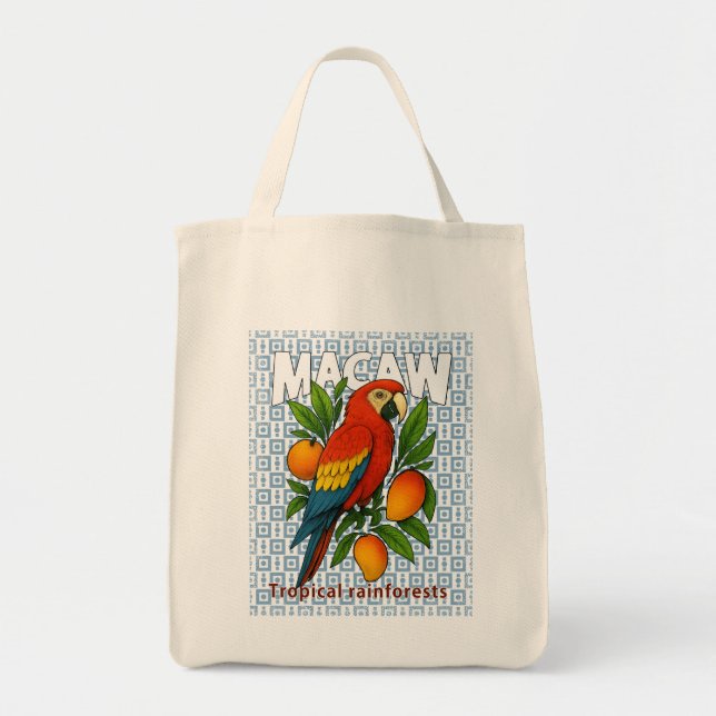 Macaw-parrot Tote Bag (Front)