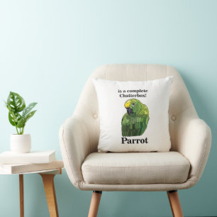 Macaw Parrot Tropical Bird Chatterbox Funny Cushion