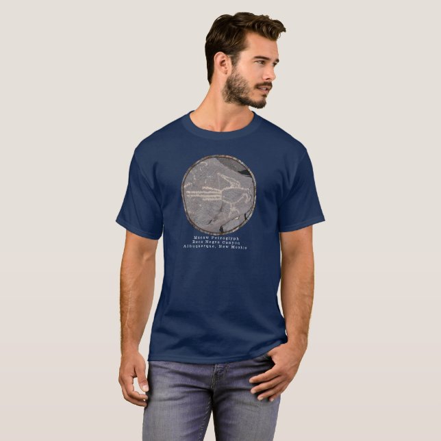 Macaw Petroglyph, Boca Negra Canyon, New Mexico T- T-Shirt (Front Full)