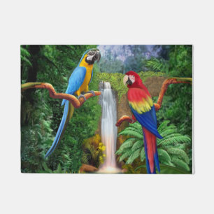 Macaw Tropical Parrots Doormat