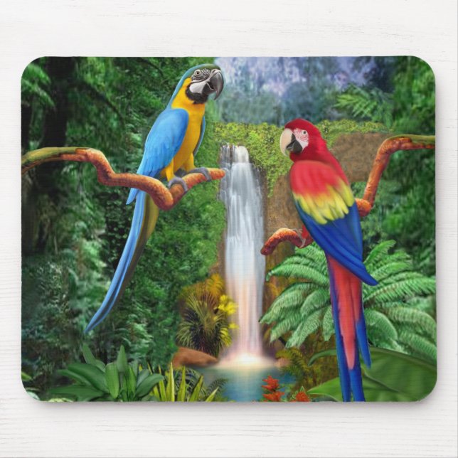 Macaw Tropical Parrots Mouse Pad (Front)