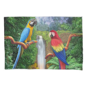 Macaw Tropical Parrots Pillowcase