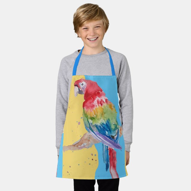 Macaws Macaw Parrot Tropical Colourful Boys Apron (Worn)