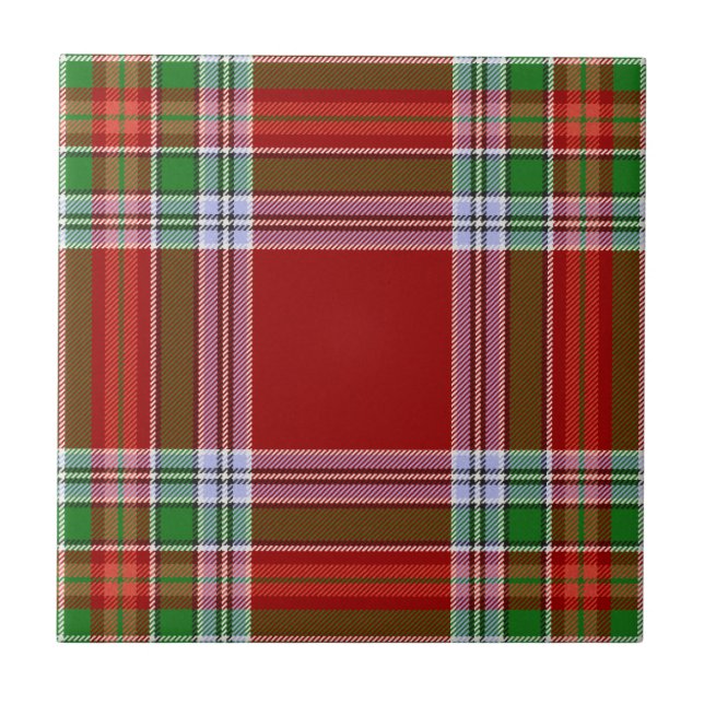 MacBain MacBean Clan Hunting Tartan Plaid Pattern Ceramic Tile (Front)