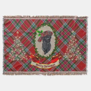 MacBain Scottie Dog Christmas Throw Blanket