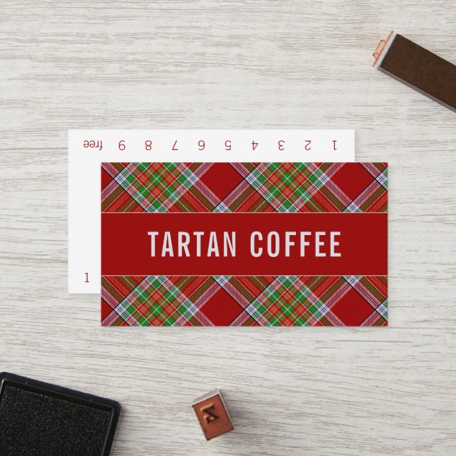 MacBain Tartan Punchcard Loyalty Card (Front/Back In Situ)