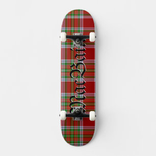 MacBain Tartan Scottish Plaid Pattern Skateboard