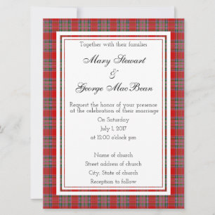 MacBean Scottish Wedding Invitation