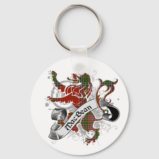 MacBean Tartan Lion Key Ring (Front)