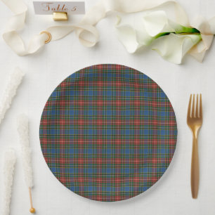 MacBeth A  Scottish Clan Tartan  Paper Plate