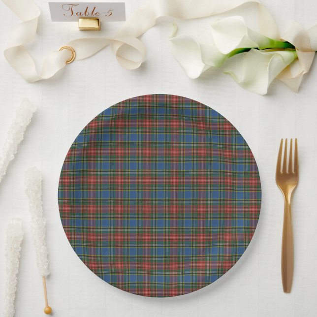 MacBeth A  Scottish Clan Tartan  Paper Plate (Wedding)