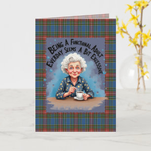 MacBeth Ancient Scottish Tartan Humorous Birthday Card