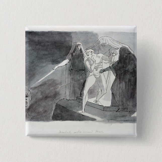 Macbeth and the Armed Head 15 Cm Square Badge (Front)