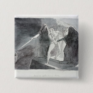 Macbeth and the Armed Head 15 Cm Square Badge