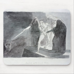 Macbeth and the Armed Head Mouse Pad