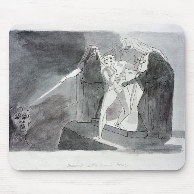 Macbeth and the Armed Head Mouse Pad (Front)