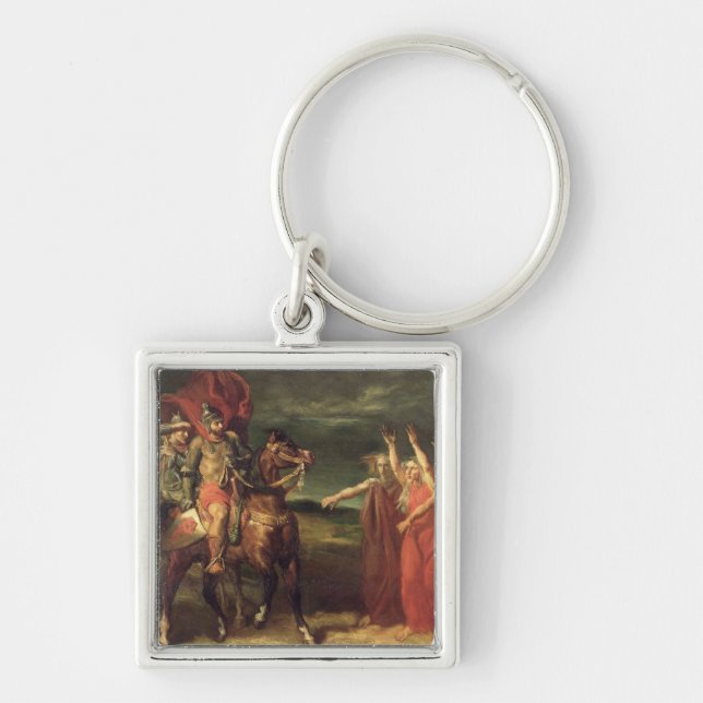 Macbeth and the Three Witches, 1855 Key Ring (Front)