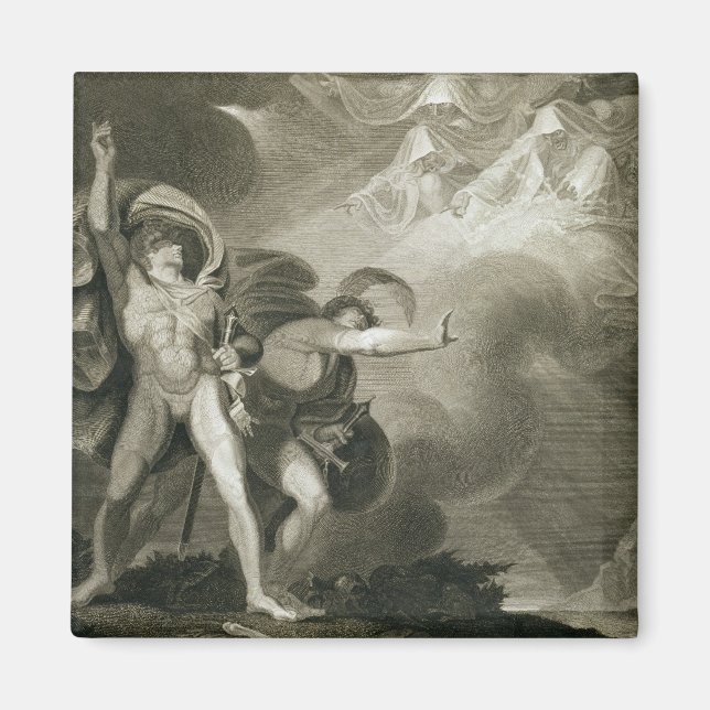 Macbeth, Banquo and the Three Witches on the Heath Magnet (Front)